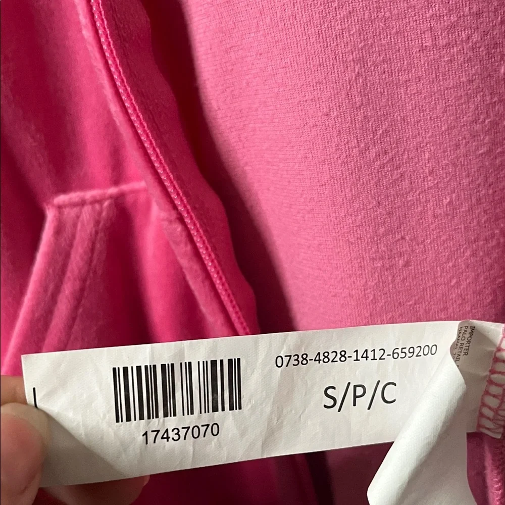 PLAYBOY Pink Velour Full Zip Hoodie Rhinestone Bunny Logo Size Small - Picture 3 of 9